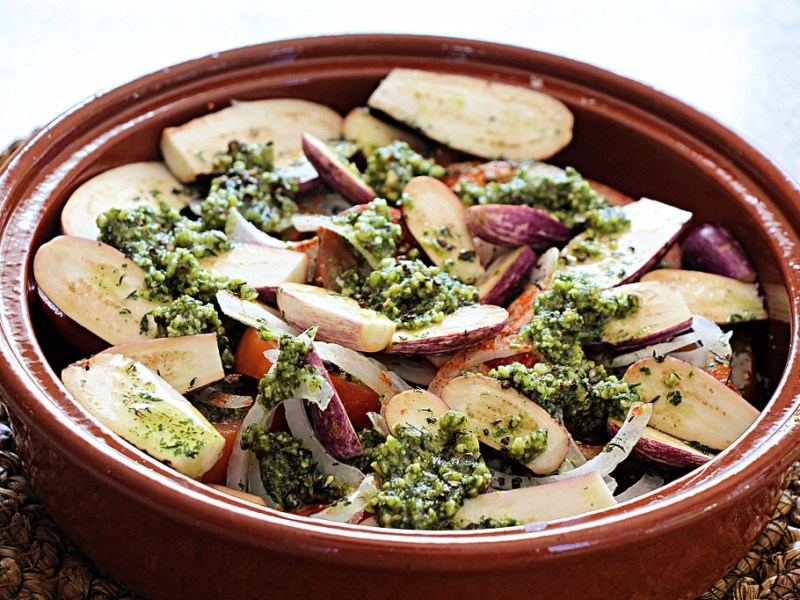 Food: Eggplant Tian and memories of Provence