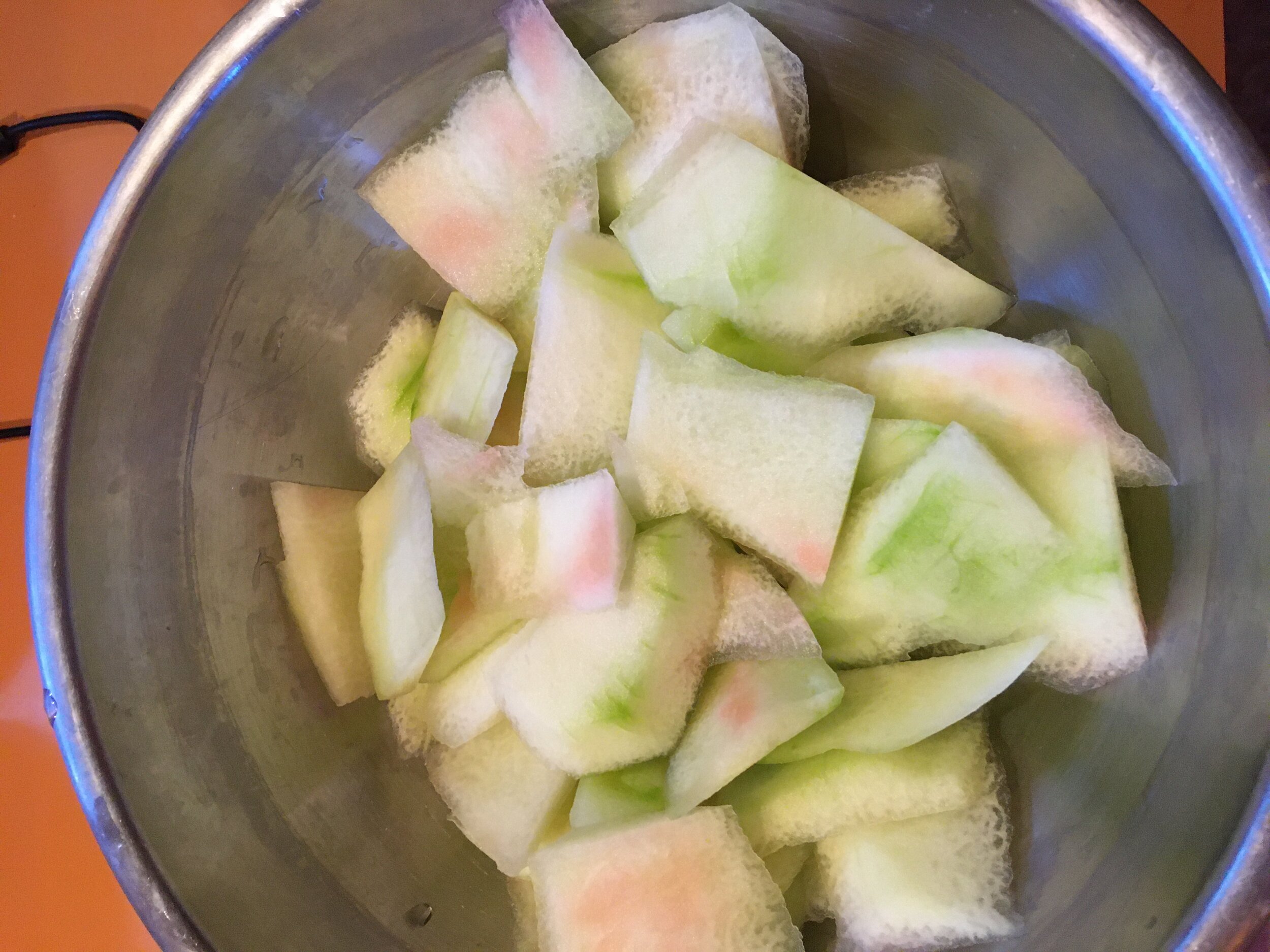 Cutting the rind off gave me my first kitchen boo boo in a while.